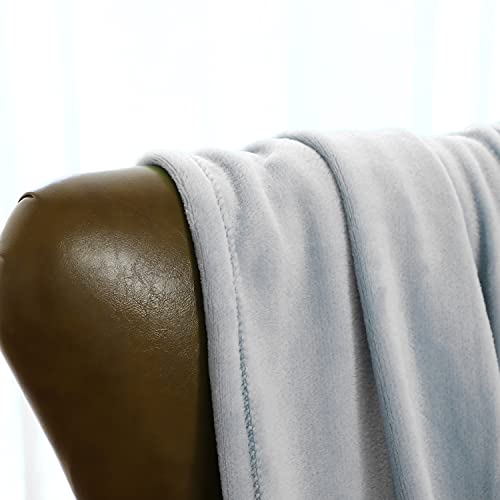 Mixibaby Kuscheldecke Flauschige extra weich & warm Wohndecke Flanell Fleecedecke, Falten beständig/Anti-verfärben als Sofadecke oder Bettüberwurf, Größe:150 cm x 200 cm, Farbe:Hellgrau