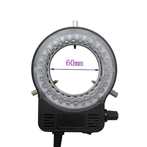 Ubersweet® AU Plug, Black shellAdjustable LED Ring Light Diameter 60MM Industrial Microscope Camera Lens Light Source Integrated Lighting