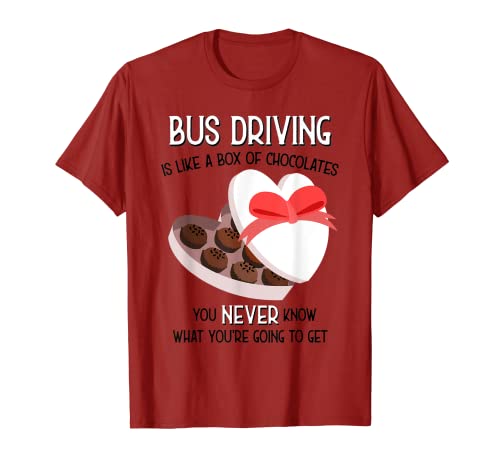 Camiseta de profesor de escuela de conductor de autobús regalo del día de San Valentín Camiseta