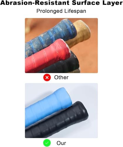 Image of Badminton Grip, 9-Piece Overgrip Set with Dry Grip Technology, Anti-Slip Performance for Intense Training and Competitive Matches, Multi-Color Handles with Secure Sealing Strips