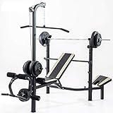 ZZLYY Panca Multifunzione, Panca Olimpionica Regolabile per Allenamento Completo del Corpo E...