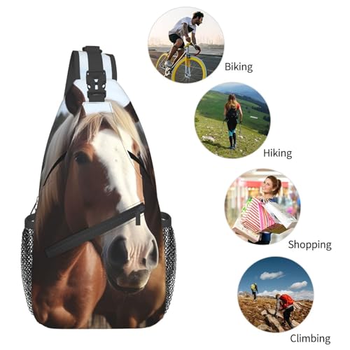 Bolso cruzado Horses Animals para hombres y mujeres miniatura 6