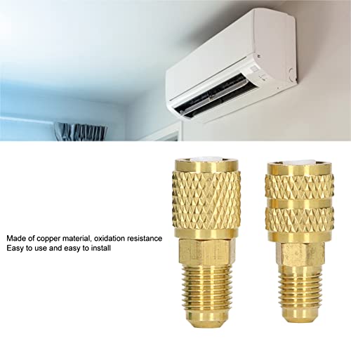 Adaptador recto para refrigerante R410A, adaptador para mini split R22 M1/4SAE x F5/16SAE y R410 M5/16SAE x F1/4SAE miniatura 3