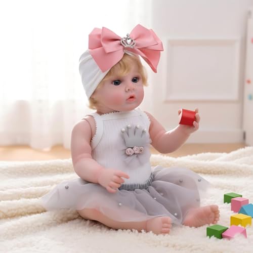 Muñeca Bebé Reborn Vinilo Realista 56 cm miniatura 4