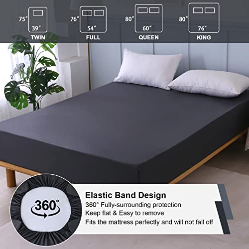 Ohano Waterproof Mattress Protector Queen, Fitted Sheet Style Breathable Mattress Cover With Deep Pocket Fits Up To 18'', Machine Washable Noiseless Bed Cover For Kids Adults Pets  thumb #4