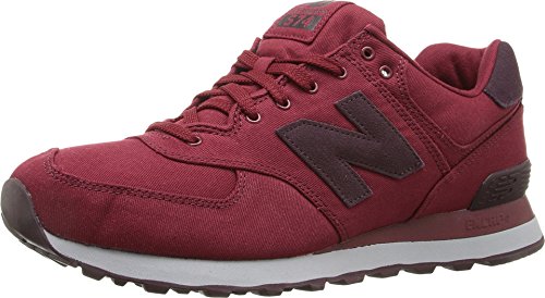 New Balance Men's 574 V1 Canvas Sneaker, Biking Red/Biking Red, 18 W US