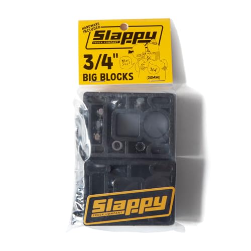 Slappy Big Blocks Risers with Hardware - Black - 3/4