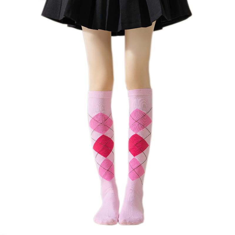 Prism Print Kawaii Calf Socks，Prism Print Calf Socks ，Korean-Inspired Cute Short Socks ，Fitness & Campus Outfits