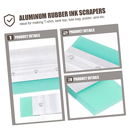 Raclette de sérigraphie aluminium manche rigide et lame caoutchouc pour impression textile