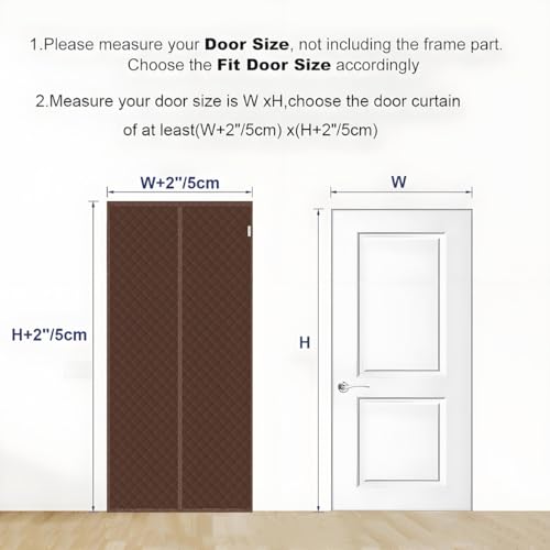 Rideau de porte thermique pour bloquer les courants d'air gris - 4