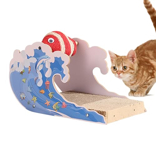 猫用のかわいいスクラッチパッド、ドルフィン猫用爪とぎボード 多機能猫用爪とぎボール サイザルボール 縦型猫用おもちゃ 欠けない爪とぎ 再利用可能な猫用爪とぎボード, 多目的イルカスクラッチボード | 子猫のスクラッチパッド - 耐摩耗性の猫のおもちゃ、エン