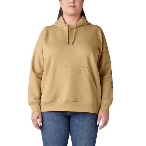 Image of Dickies womens Women's Plus Heavyweight Logo Sleeve Pullover