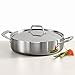 Tramontina 80116/594DS Gourmet Stainless Steel Induction-Ready Tri-Ply Clad Covered Braiser, 6-Quart, NSF-Certified, Made in Brazil