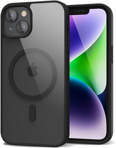 Image of SHINESTAR Clear Case for iPhone 14 Compatible with Magnetic Charging- Premium Transparent Protective Cover with Enhanced Durability - Sleek and Slim Design - Black Magsafe