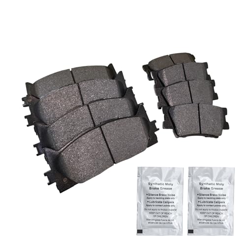 Image of Brake Pads Fit for Toyota Camry, Lexus ES350, Avalon, ES300h | D1293 D1212 Front Rear Fit for 2007-2017 Toyota Camry, 2007-2018 Lexus ES350, 2008-2018 Toyota Avalon, 2013-2018 Lexus ES300h