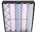 Geoffrey Beene Handkerchiefs 100% Cotton Gift Box 5 Pack (Navy)