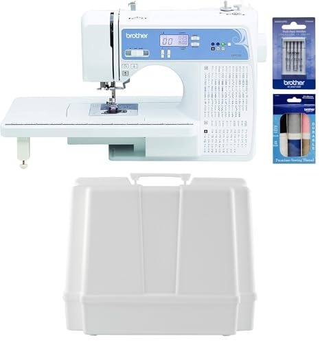 Image of Brother XR9550 Computerized Sewing and Quilting Machine, 165 Built-In Stitches, Wide Table, Hardcase for Carrying and Storage, Premium Sewing Thread 6-Pack and 5-Piece Sewing Machine Needles