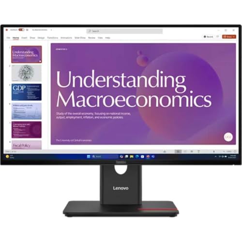 Image of Lenovo ThinkVision T24D-40 24 inch Class Full HD LED Monitor - 16:9 - Eclipse Black