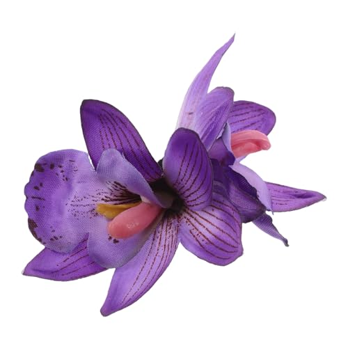 MAGICLULU Barrette Cheveux Orchidée Violette Élégante Accessoire Floral Sophistiqué pour Mariage Demoiselle Honneur Coiffure Facile et Chic pour...