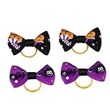 BESPORTBLE 50stücke Halloween Haarschleifen Elastische Haargummis Für Hunde Und Katzen Süße Accessoires Für Und Alltag Für Tierfrisuren