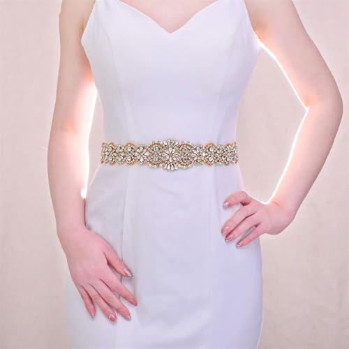 Women Bride Belt Luxury Wide Rhinestoness Applique For Evening Wedding Dress Belts2