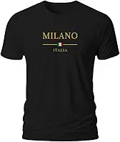 Camiseta Premium Masculina Plus Minimalist 100% Algodão Fio 30.1 Penteado MILANO-ITALIA Preta
