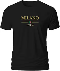 Camiseta Premium Masculina Plus Minimalist 100% Algodão Fio 30.1 Penteado MILANO-ITALIA Preta