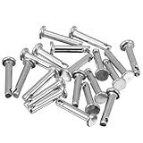 IWOWHERO 20pcs Stainless Steel Clevis Pins Flat Head Single Hole Fasteners for Industrial Machinery Furniture DIY Projects Anti-Rust Wear-Resistant