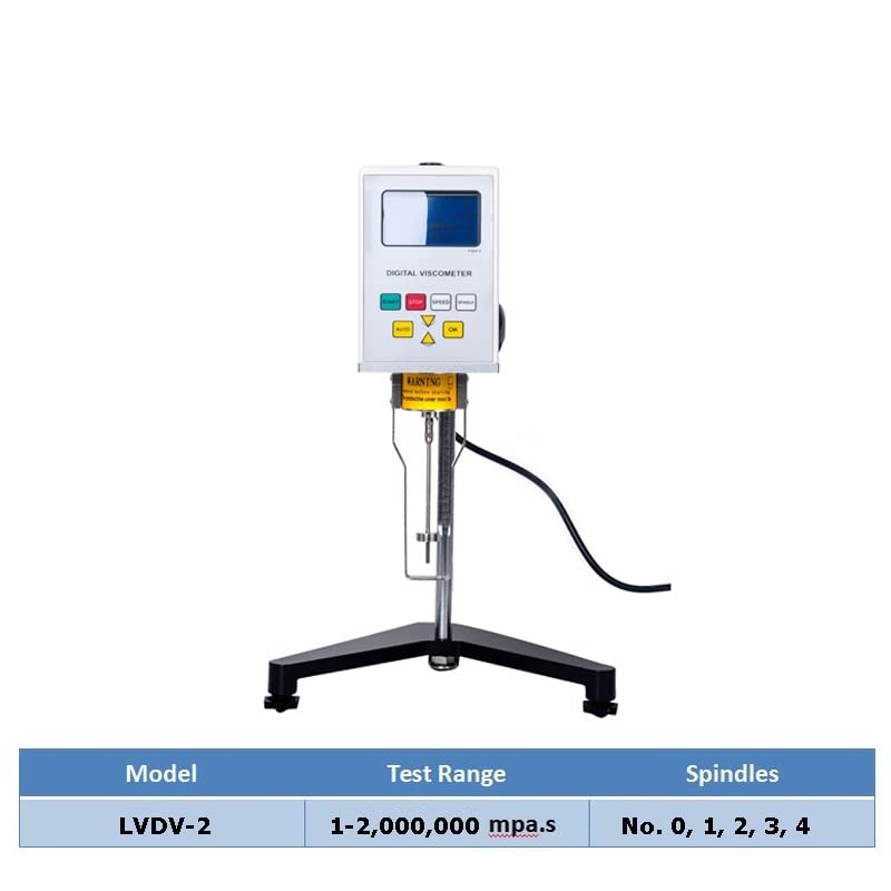 Viskositätsmessgerät, 6000000MPA.S 6 Millionen CPS NDJ-9S NDJ-8S NDJ-5S Viskosität Tester Messgerät Rotary Digitalviskosimeter mit Temperatursensor,Rotationsviskosimeter(RV-6M (NDJ-9S))