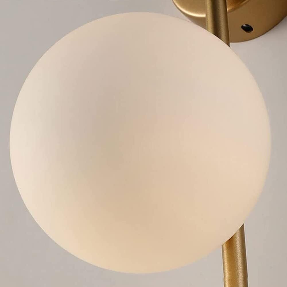 Kinkiet do sypialni, oświetlenie wewnętrzne, sypialnia, przedpokój, nordycka minimalistyczna kryształowa kula lampa na stolik nocny, czytanie, salon i dekoracja