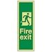 Produktbild vsafety 14045 ak-g "Final Fire Exit Man rechts" Sign, Glow In Dark, 1 mm, Kunststoff, Hochformat, 100 mm x 300 mm, grün