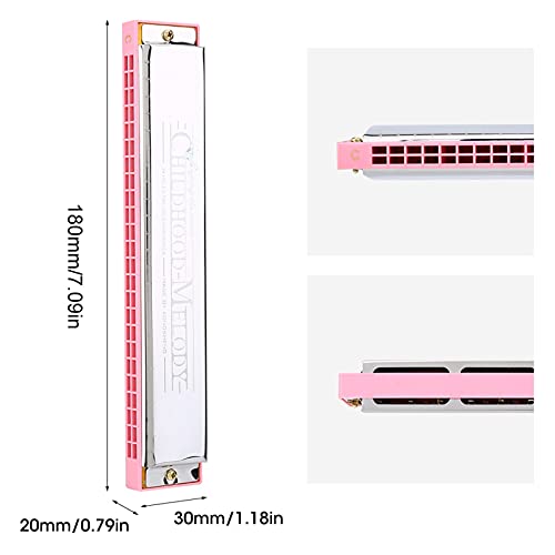 Harmonica 24 trous, C clé Harmonicas enfants Jouet Cadeau Harmonicas en métal (rose) - Les Beatles, Paul McCartney, John Lennon, RIngo Starr, George Harrison Harmonica 24 trous, C clé Harmonicas enfants Jouet Cadeau Harmonicas en métal (rose) – Image 5