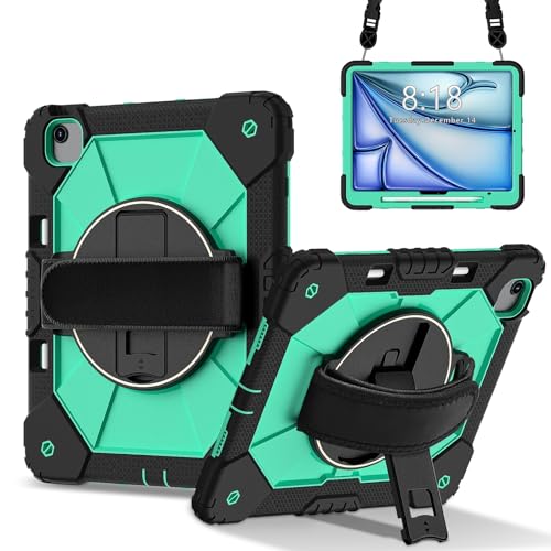 Coque iPad Air 13 M4 antichoc avec support rotatif et bandoulière