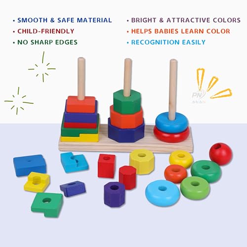 Image of Number Enlightenment Wooden Toy Train for Toddlers - Animal, Transportation, Fruit, Color Recognition Early Education Blocks (Toy Model 8)