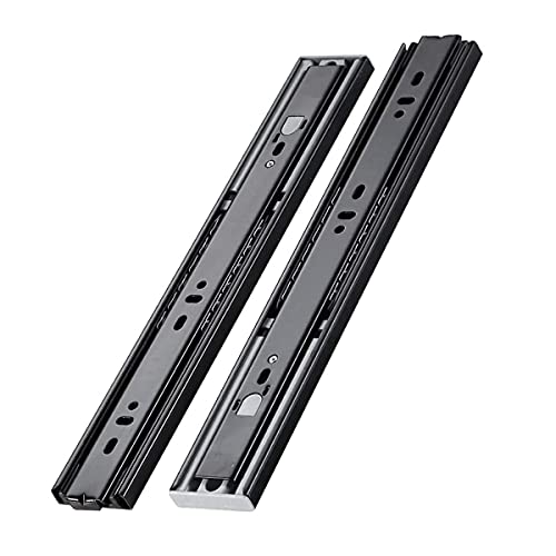 4Pcs(2Pair) MéTal Roulement à Billes GlissièRes De Tiroirs Runners, Extension ComplèTe De 3 Plis, Muet, Capacité De Charge 45 Kg Pour éTagèRe De Marchandises, Armoire De Cuisine, Armoire, Etc(10inch) Cover