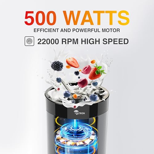 Image of Ultron Nutri Blender Juicer Mixer Grinders Vita Blend 500W 2J 2 Years Warranty For Smoothie | Juicing | Blending | Mixing (Grey)