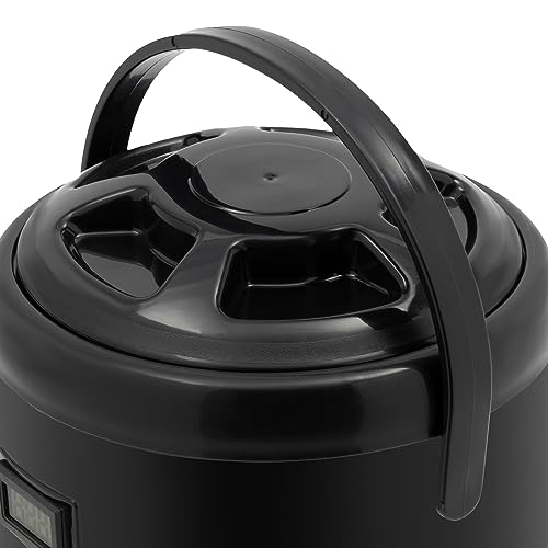 OUKANING Distributeur de boissons isotherme en acier inoxydable de 8 à 12 l avec thermomètre numérique et robinet, double paroi pour garder les boissons chaudes/froides pendant 12 heures, grand – vue 4