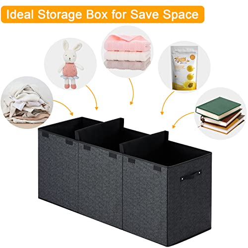 Youdenova Toy Box Chest Storage Organizer, Extra Large Kids Toy Box, 40 Inch Collapsible Toy Bin For Boys Girls, Toy Chest With Double Flip-Top Lid For Nursery, Playroom, Closet (Black) #TOP6