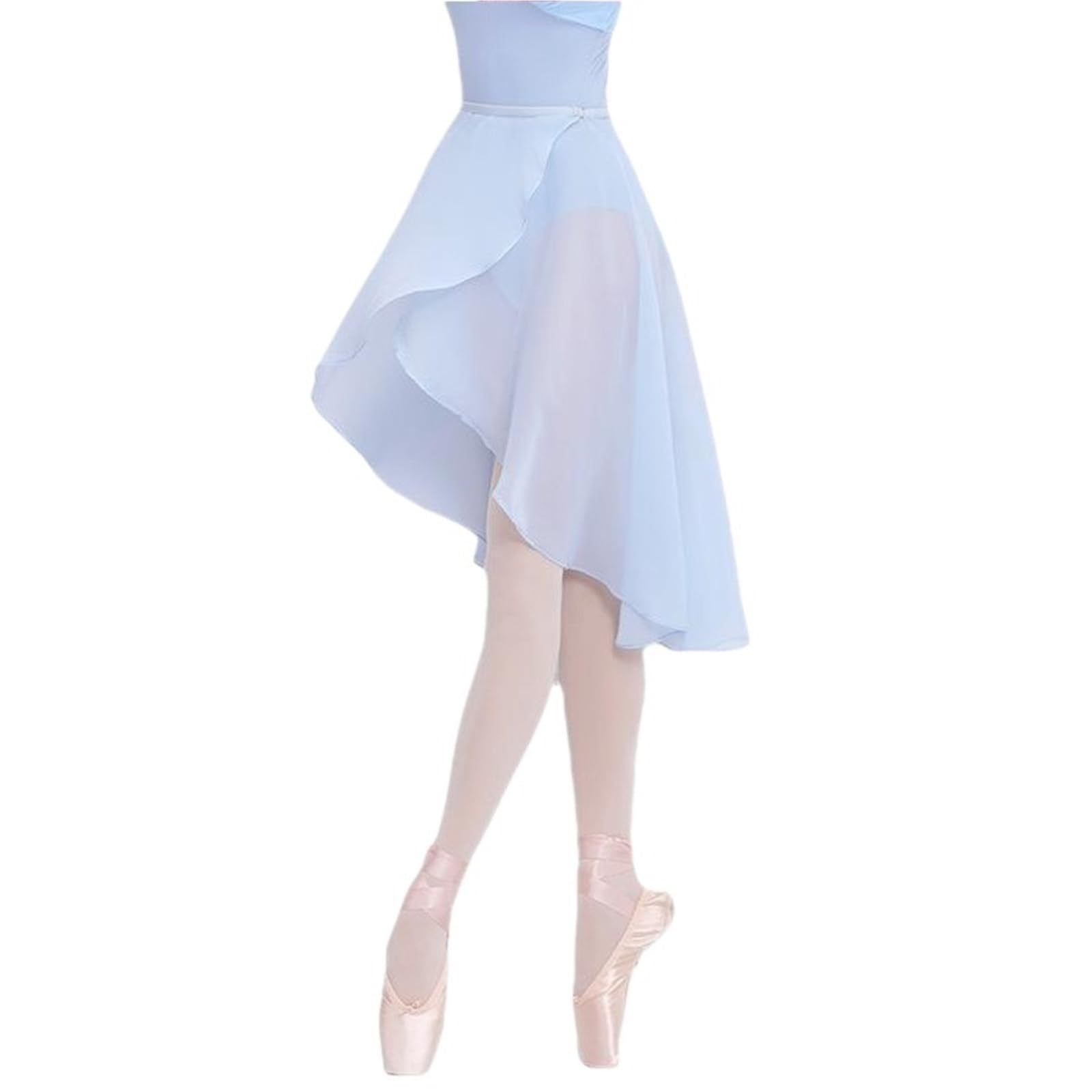Falda Ballet Falda de Ballet Falda de Baile Mujer Abrigo Largo Falda de Baile de Gasa Falda de Ballet for práctica de Baile per Ballet(Light Blue)