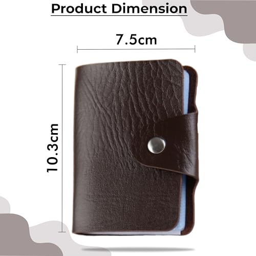 Image of Kraptick Pocket Cards Holder - Compact Lightweight Wallet for Credit and Debit Cards, Multi-Functional Card Organizer, Durable Card Carrier with 16 Slots for Easy Access and Storage (Brown)