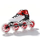 Inline Speed Skates for Men Women,Professional Carbon Fibre Roller Skates Blades Adult Male Female, High Performance Racing Skates for Marathon Racing & Outdoor Fitness,Black
