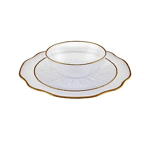 Juego de Vajilla Karaca Light, 6 Personas, 18 Piezas, Diseño Único, Redondo, Servicio Combinado, Vajilla de Porcelana Blanca, Vajilla Diaria y Especial
