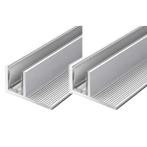 Support en Verre pour Douche Fixation Mur et Plafond sans Cadre Apparent - 2