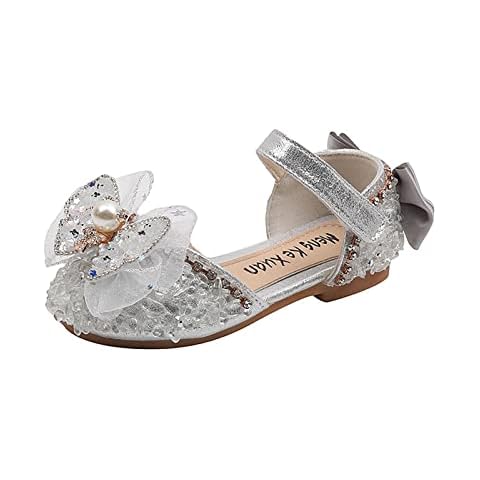 Girl's Silver Bow Tie Ballet Flats Cover