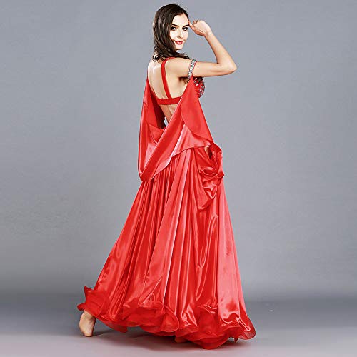 Royal Smeela Belly Dance Costume For Women Belly Dancing Skirts Belly Dance Bra Belly Dancing Outfit With Armband And Shawls Red #TOP2