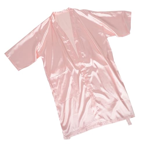 Capa para corte de cabello con mangas estilo kimono rosa