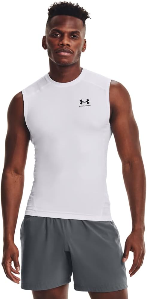 Mens Heat Gear Compression Sleeveess T-Shirt