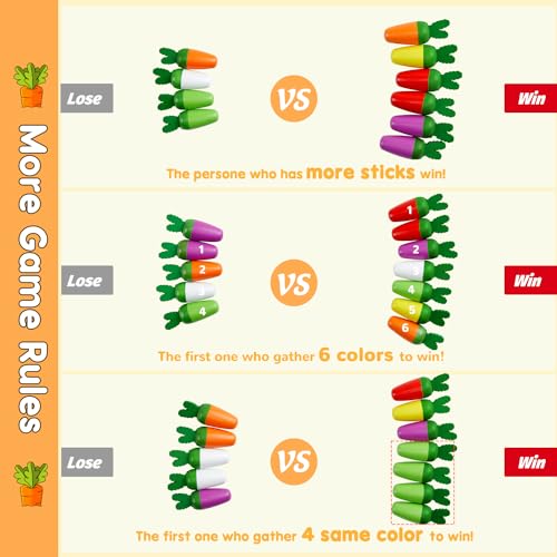 Mystooy Karotten Memory Spiel,Gedächtnis Schach Holz,Kinderspiele Lernspielzeug Montessori Spielzeug ab 3 4 5 Jahre,Familien Brettspiel Training Konzentration Geburtstagsgeschenke für Kinder