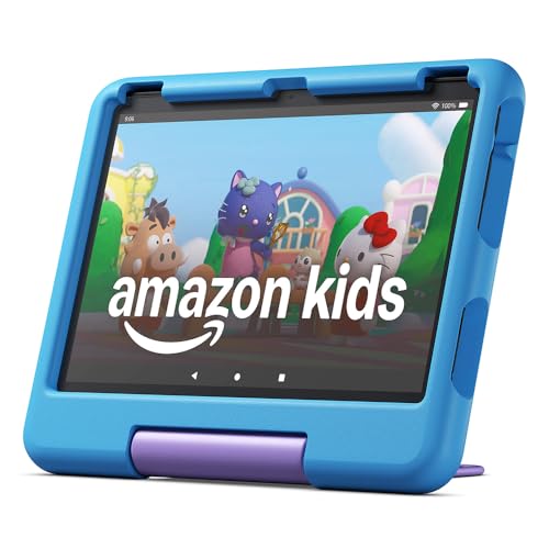 Amazon Fire HD 10 Kids tablet (newest gen) | ages 3–7, includes ads-free books, games, apps and videos that children love, 10.1" brilliant screen, parental controls, 2-year worry-free guarantee, 32 GB