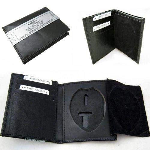 MARSHAL Tri Fold Police Wallet with Oval Badge Holder2